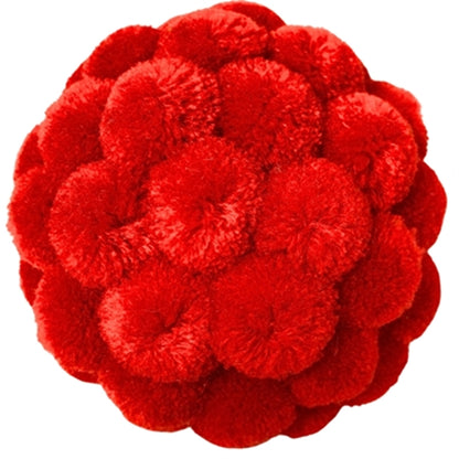 Mini Pom Pom Red Ball Ornament 8" |KS