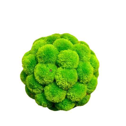 Mini Pom Pom Lime Ball Ornament 4.5” |KS