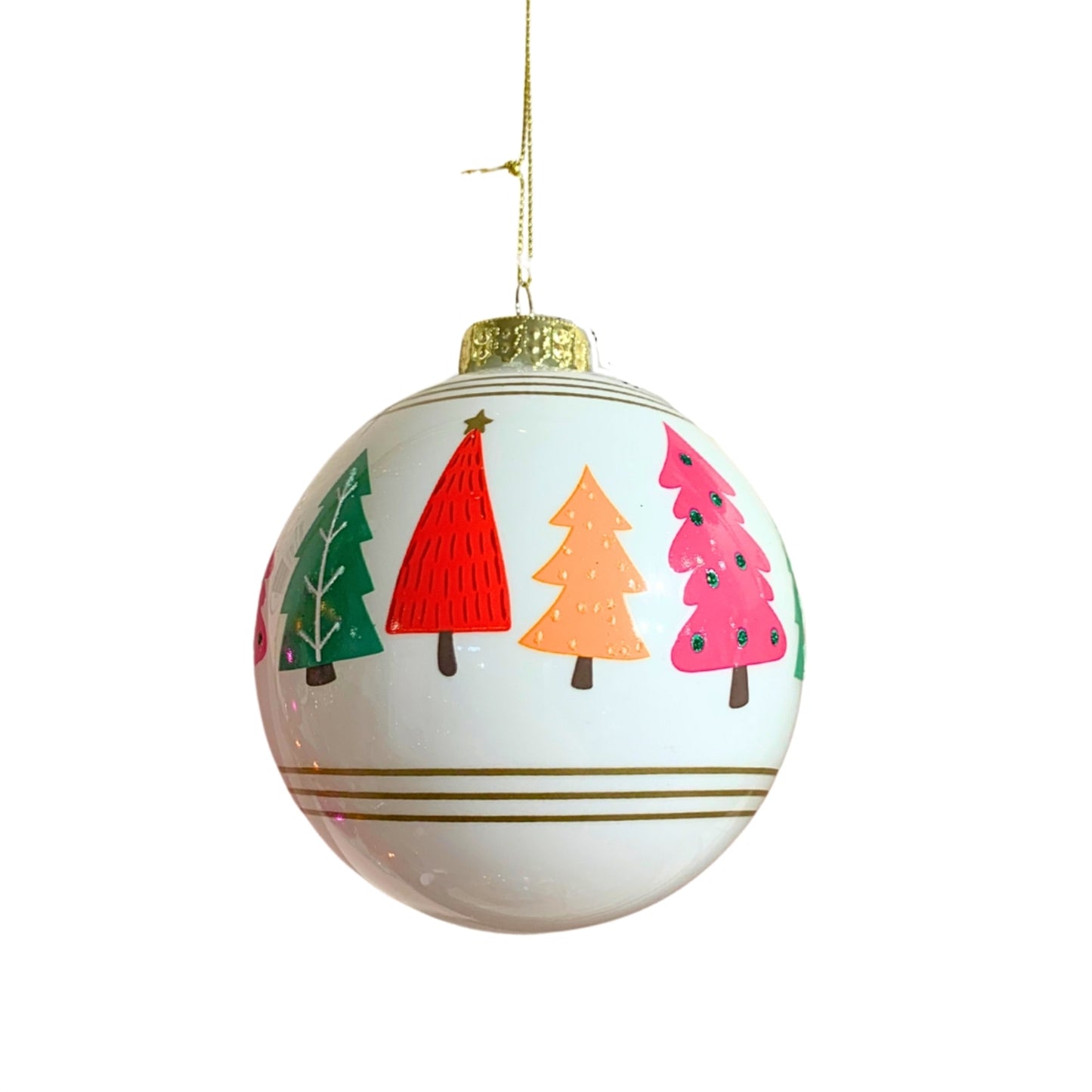 Trees Painting Ornament WH 4” | LC