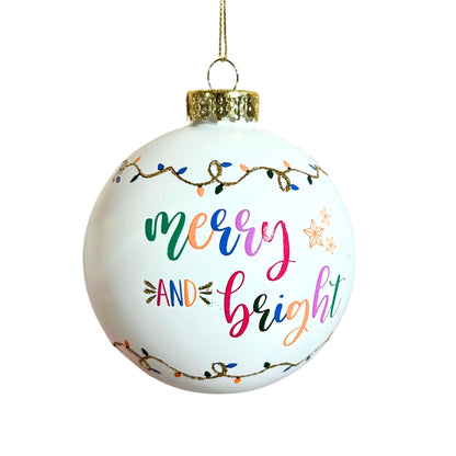 Merry&Bright Ornament  4” | LC