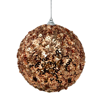 Mesh Sequin Ball Ornament - Rose Gold 5” | KS