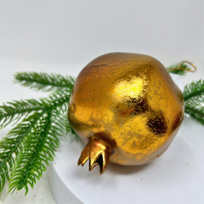 Old World Pomegranate Ornament - Antique Bronze 3.5” | YS