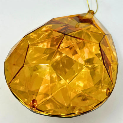 Acrylic Drop Diamond Ornament - Amber 6.3x4x9" | ZT