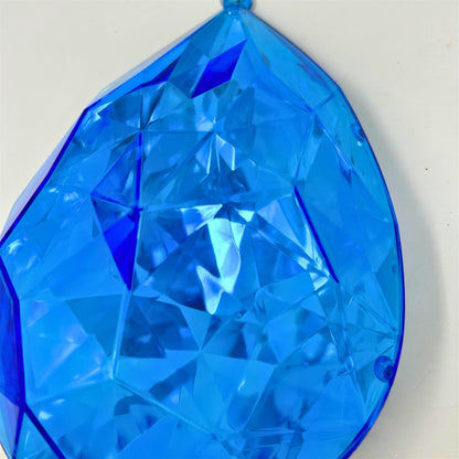 Plastic Rain Drop Diamond Ornament - Dark Blue 6.3x4x9" | ZT