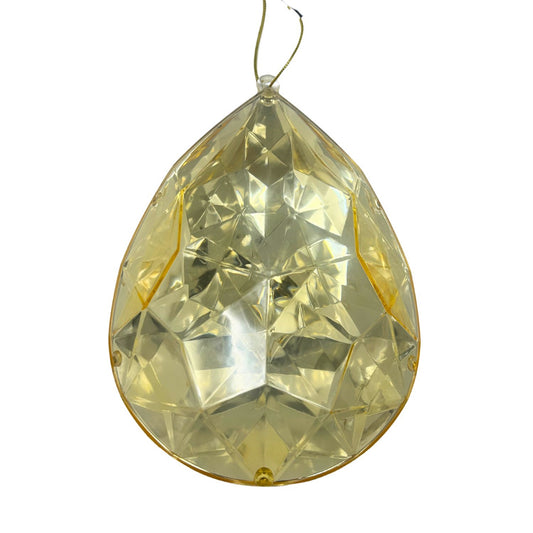 Plastic Rain Drop Diamond Ornament - Gold 6.3x4x9" | ZT