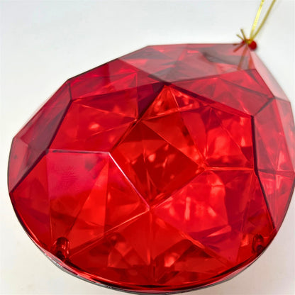 Plastic Rain Drop Diamond Ornament - Red 6.3x4x9" | ZT