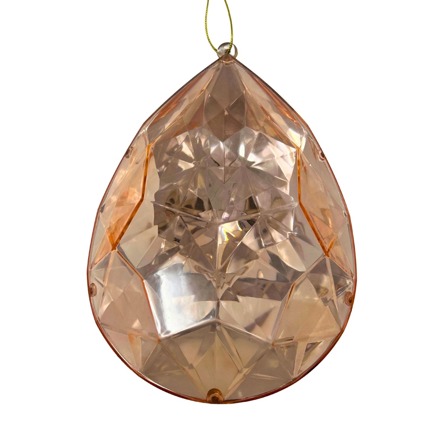 Acrylic Drop Diamond Ornament - Rose Gold 6.3x4x9" | ZT