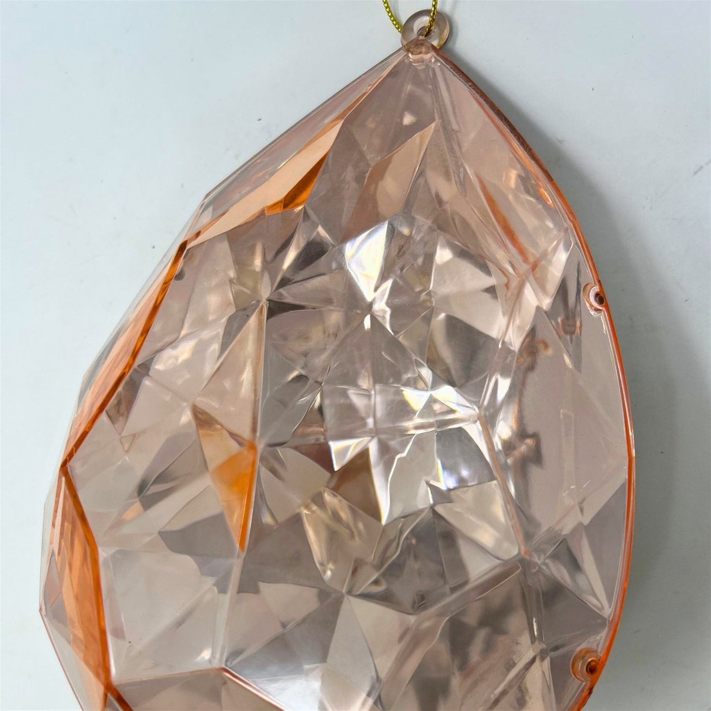 Acrylic Drop Diamond Ornament - Rose Gold 6.3x4x9" | ZT