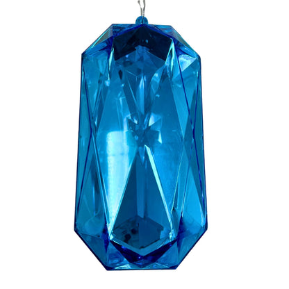 Acrylic Flocked Diamond Ball Ornament - Tangerine 6" | YK