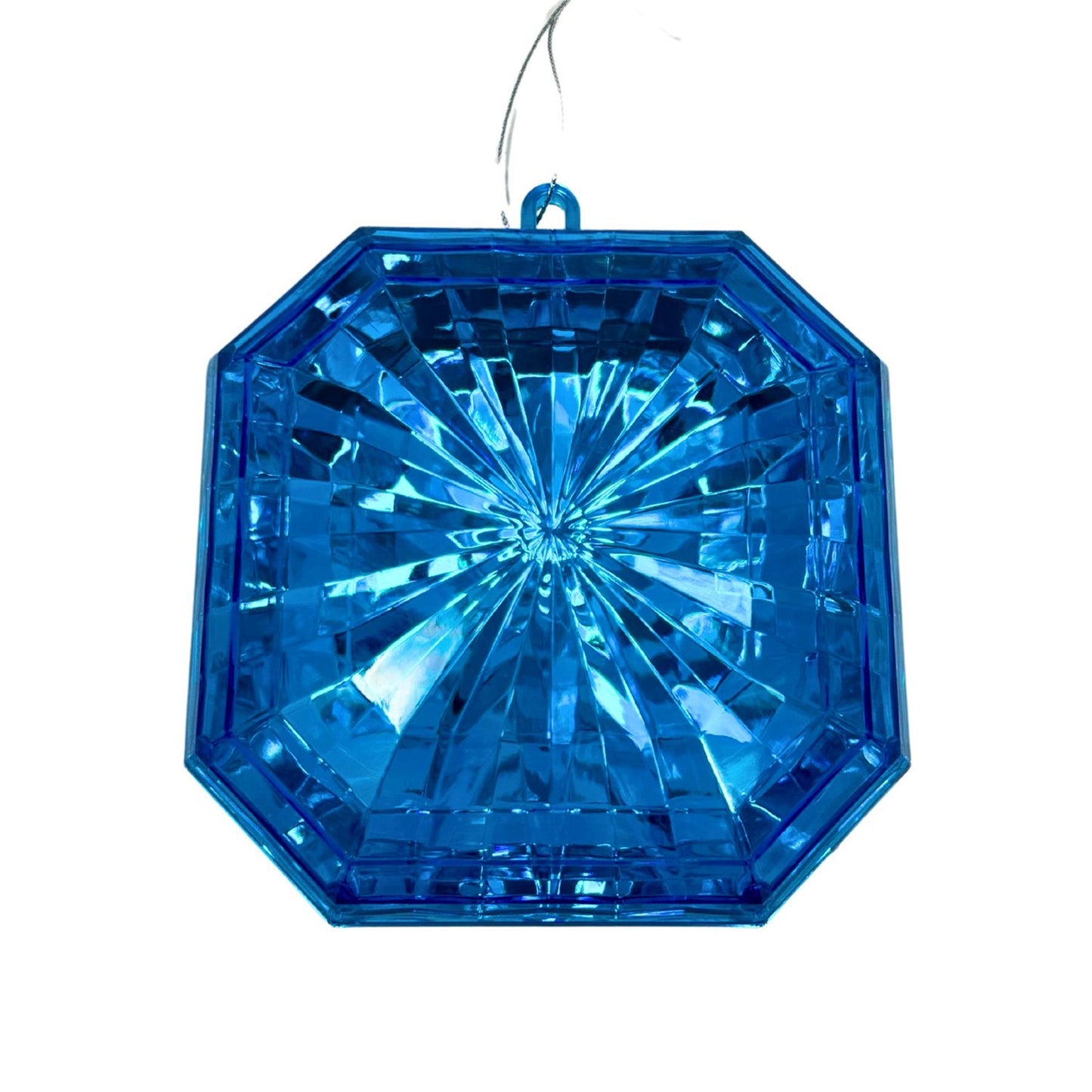 Acrylic Square Diamond Ornament - Blue 4.7x5.1x2" | ZT