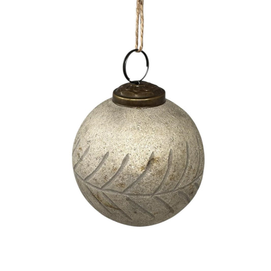 3" Hand Etched Glass Ornament | SB