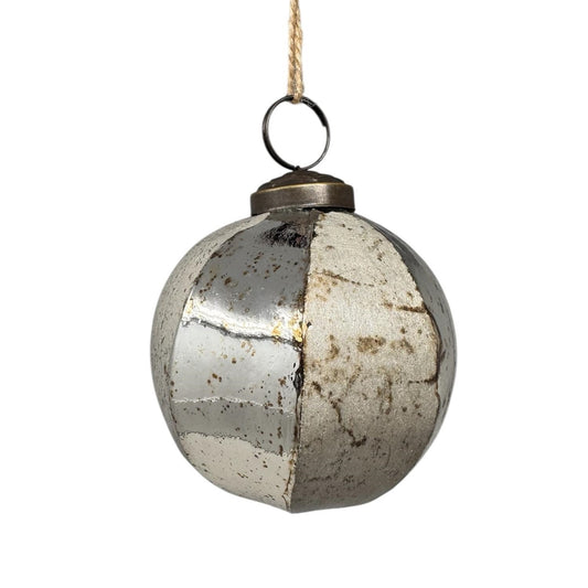 3" Hand Etched Hexagon Glass Ornament | SB