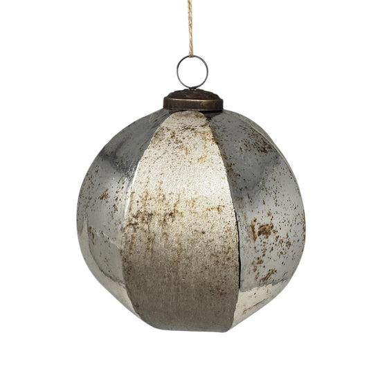 5" Hand Etched Hexagon Glass Ornament | SB