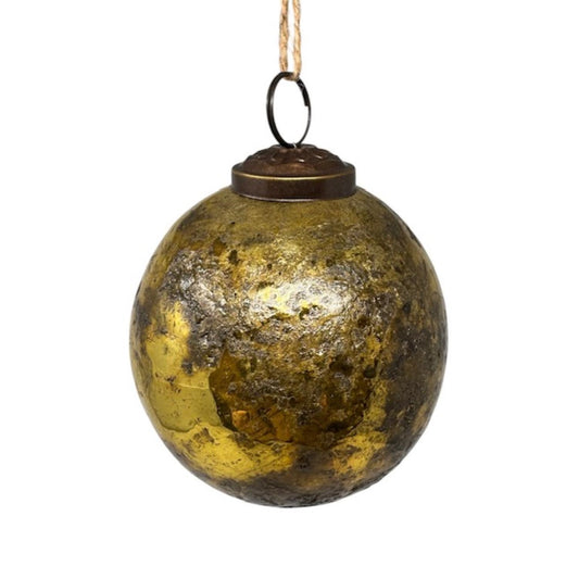 3" Gold Foil Glass Ornament | SB