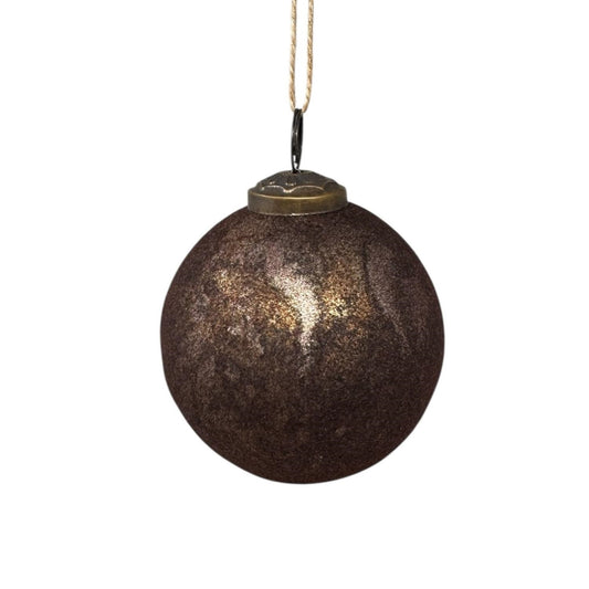 3" Velvet Copper Antique Glass Orn. | SB