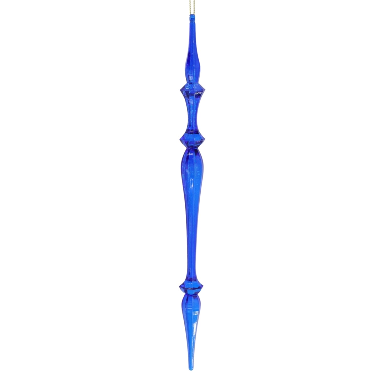 Acrylic Icicle Ornament 12" - Blue