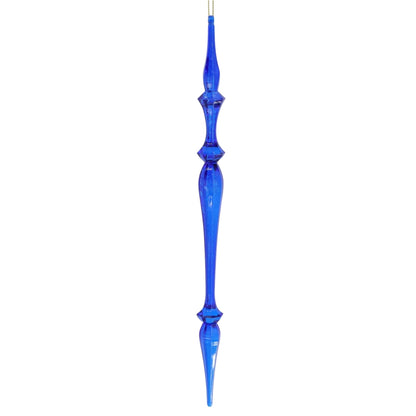 Acrylic Icicle Ornament 12" - Blue