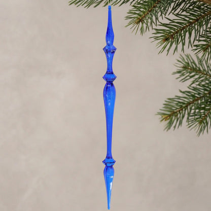Acrylic Icicle Ornament 12" - Blue