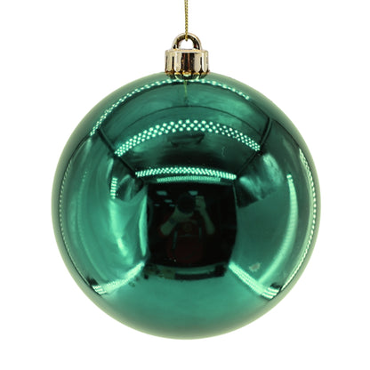 Plastic Shiny Finish Ball Ornament 6" - Basil | ZT