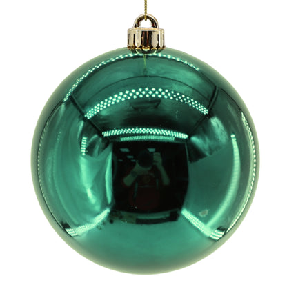 Plastic Shiny Finish Ball Ornament 8" - Basil | ZT