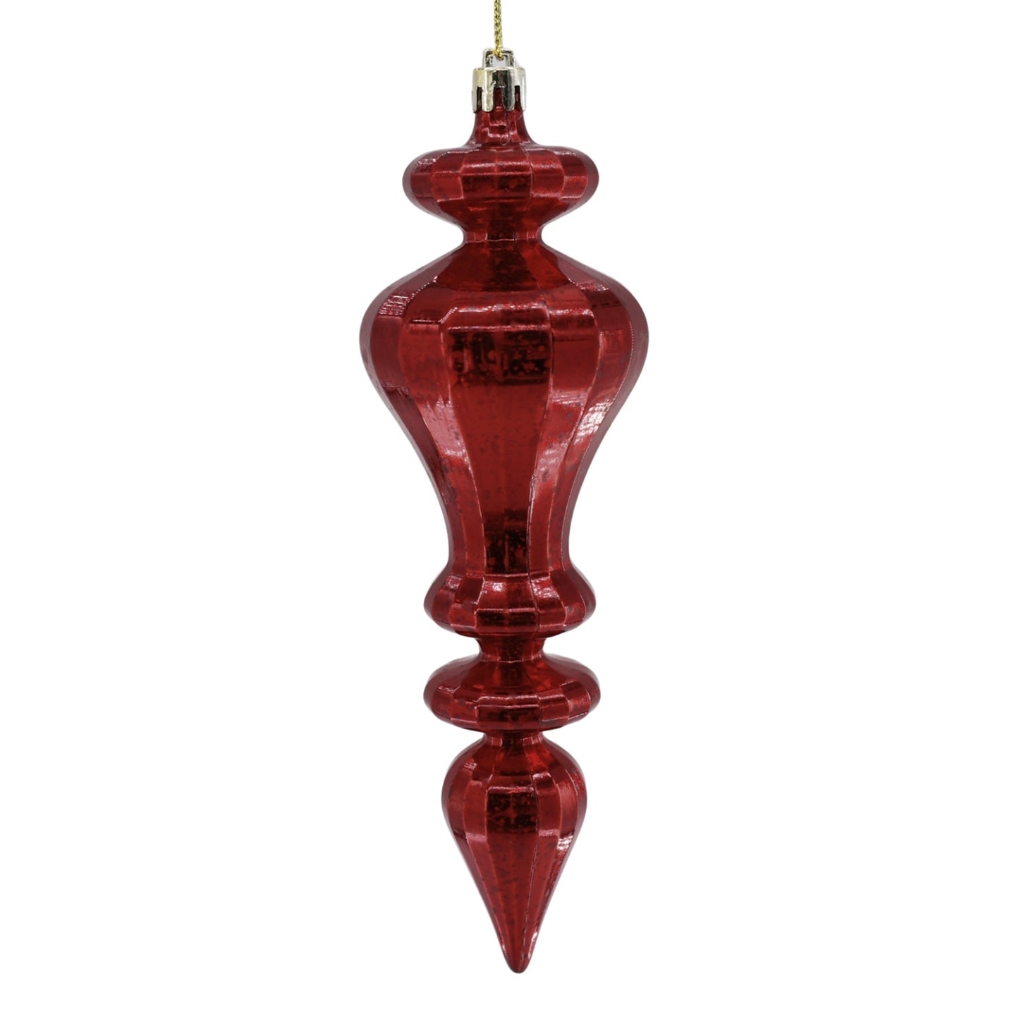 Mercury Finish Plastic Finial - 7.5" - Burgundy