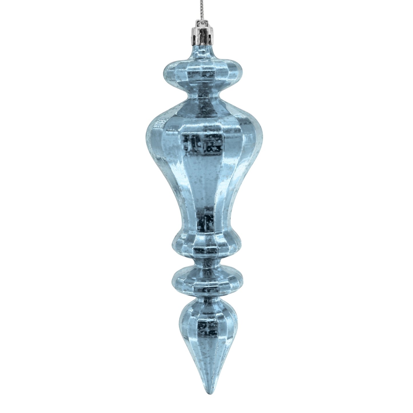 Mercury Finish Plastic Finial - 7.5" - Light Blue