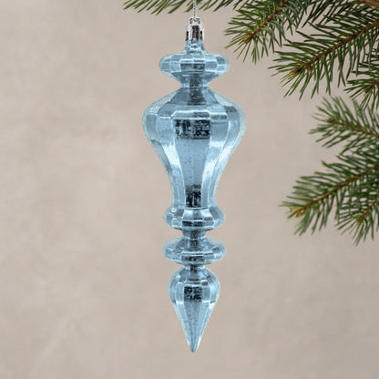 Mercury Finish Plastic Finial - 7.5" - Light Blue