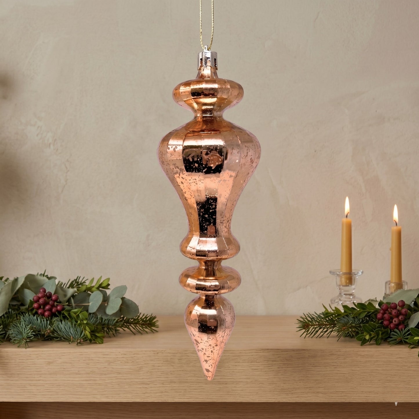 Mercury Finish Plastic Finial - 7.5" - Light Copper