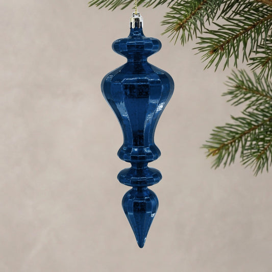 Mercury Finish Plastic Finial - 7.5" - Navy Blue | ZT