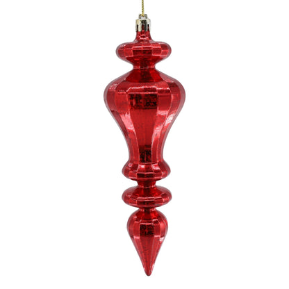 Mercury Finish Plastic Finial - 7.5" - Red