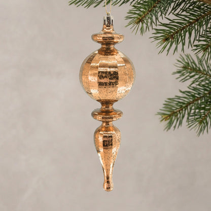 Mercury Finish Rounded Plastic Finial 7.5" - Light Copper