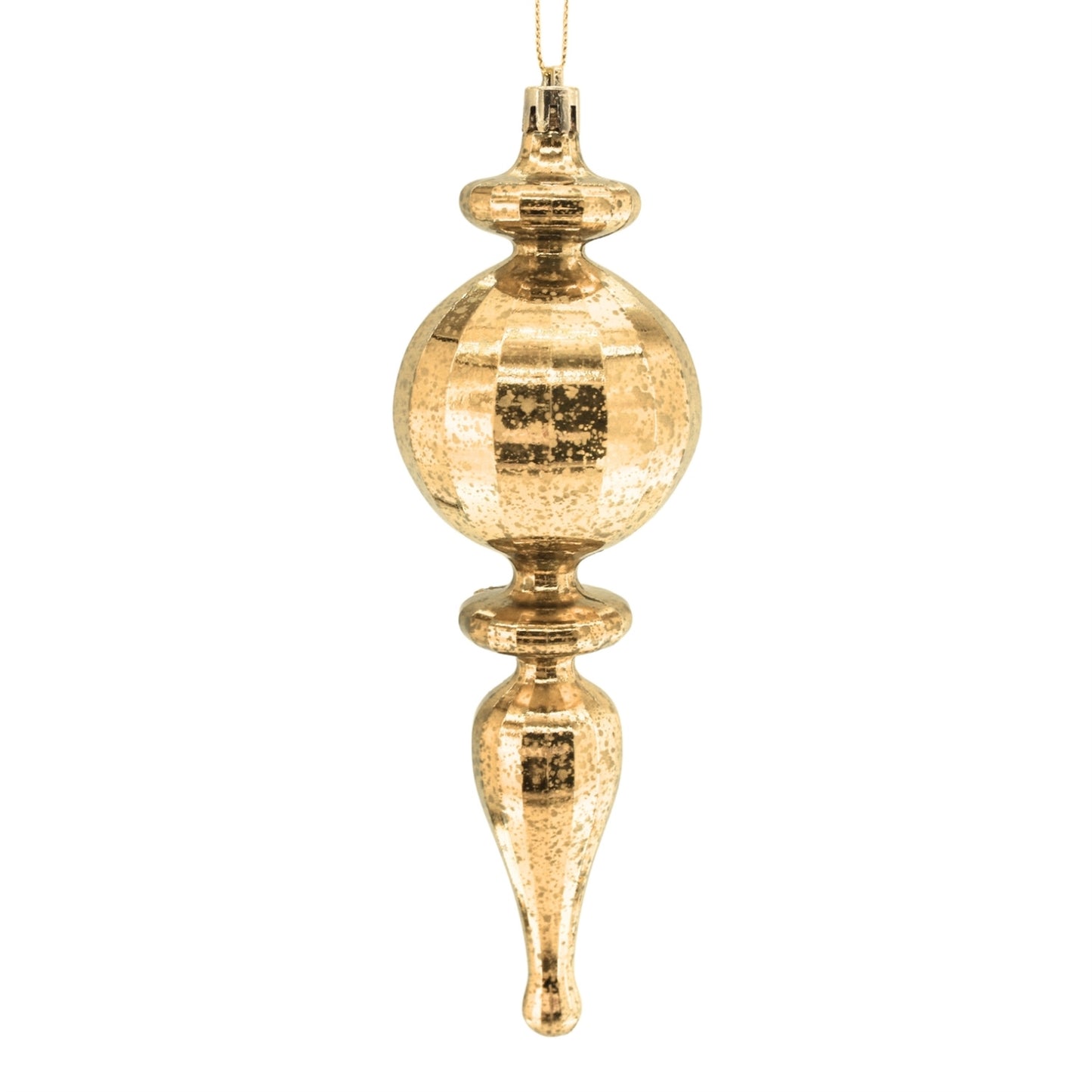 Mercury Finish Rounded Plastic Finial 7.5" - Light Gold