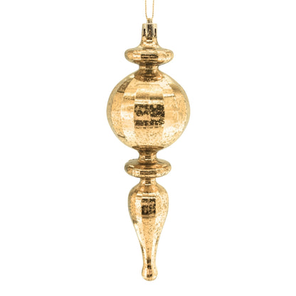 Mercury Finish Rounded Plastic Finial 7.5" - Light Gold
