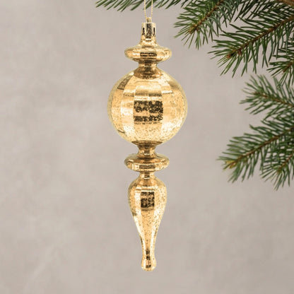 Mercury Finish Rounded Plastic Finial 7.5" - Light Gold