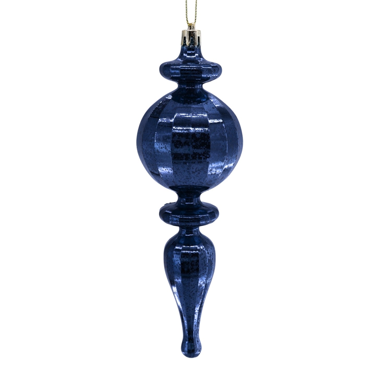 Mercury Finish Rounded Plastic Finial 7.5" - Navy Blue