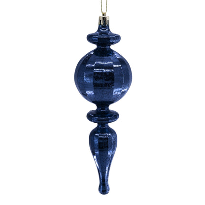 Mercury Finish Rounded Plastic Finial 7.5" - Navy Blue
