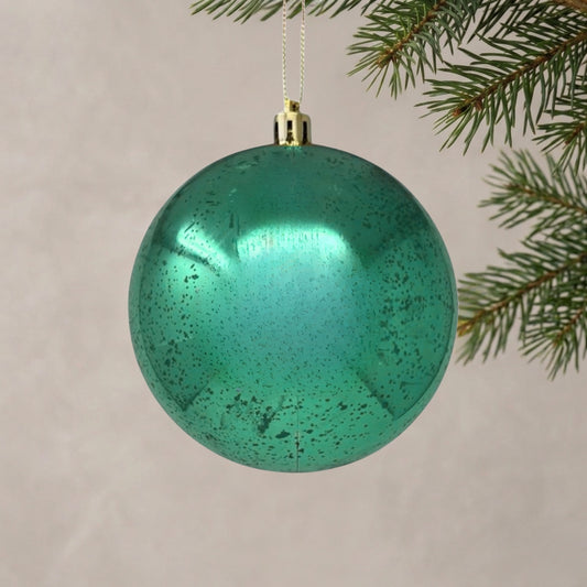 Mercury Finish Plastic Ball Ornament 4" - Basil | ZT
