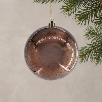Mercury Finish Plastic Ball Ornament 4" - Bronze