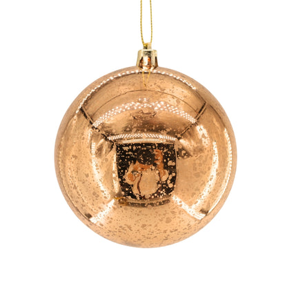 Mercury Finish Plastic Ball Ornament 4" - Light Copper