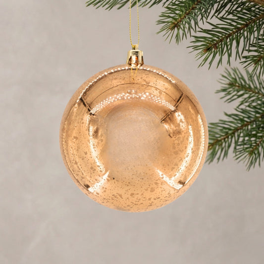 Mercury Finish Plastic Ball Ornament 4" - Light Copper | ZT