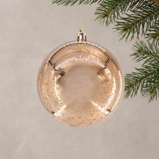 Mercury Finish Plastic Ball Ornament 4" - Light Gold | ZT