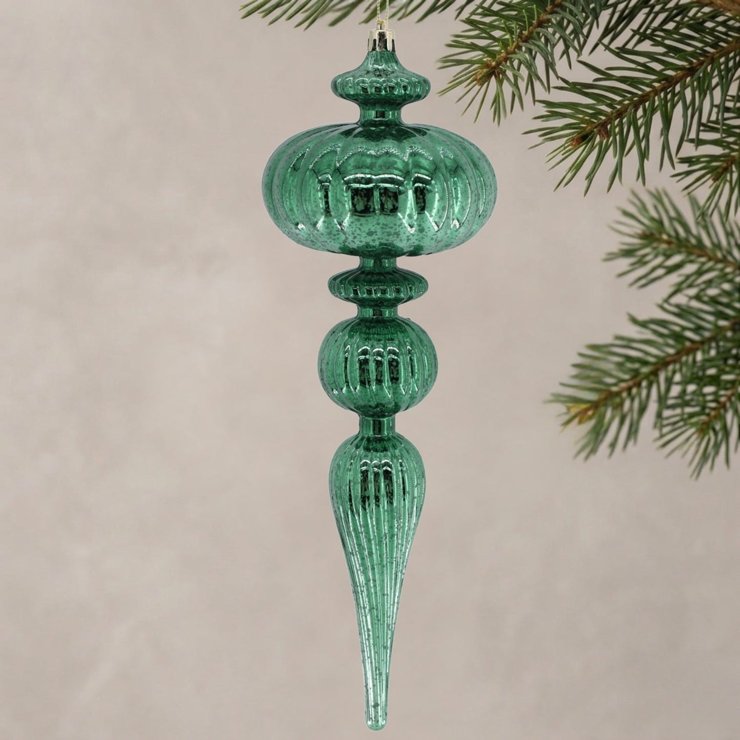Mercury Finish Grand Plastic Finial 12" - Basil