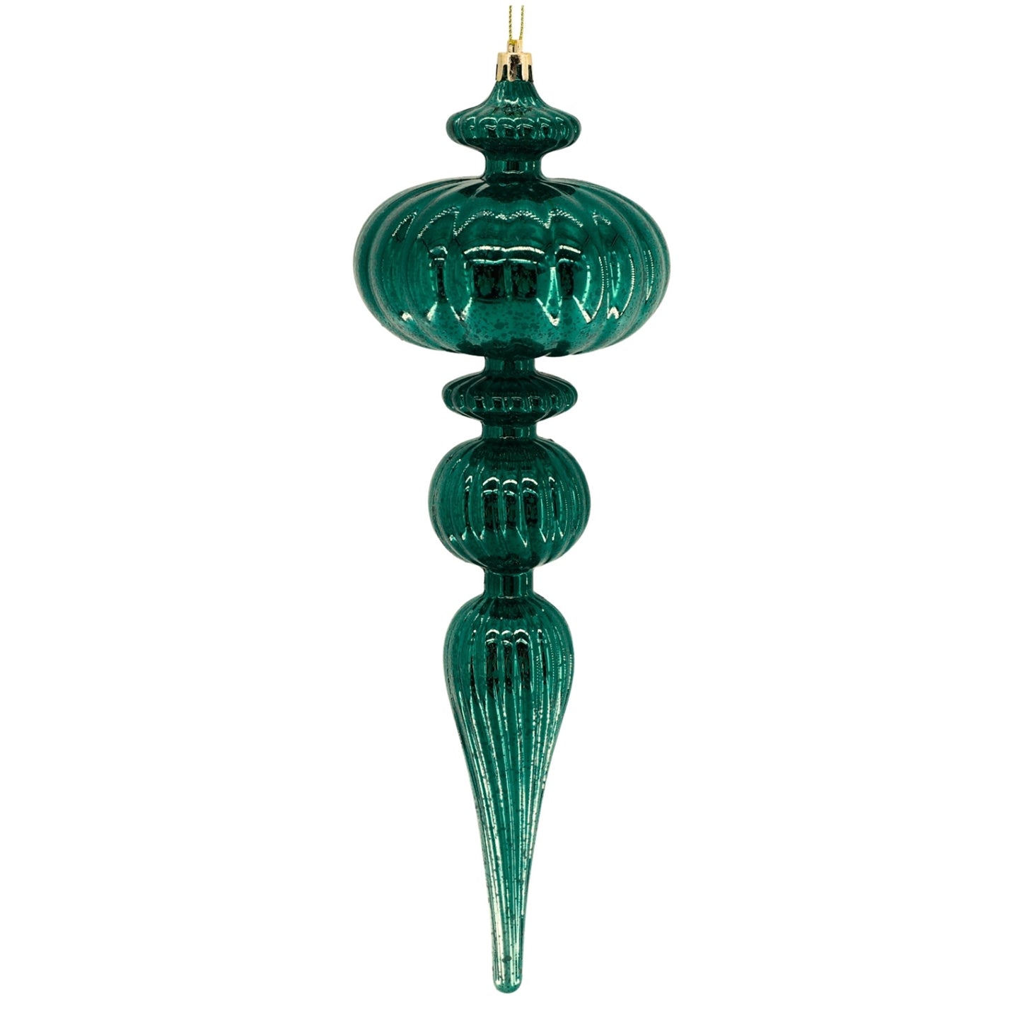 Mercury Finish Grand Plastic Finial 12" - Emerald