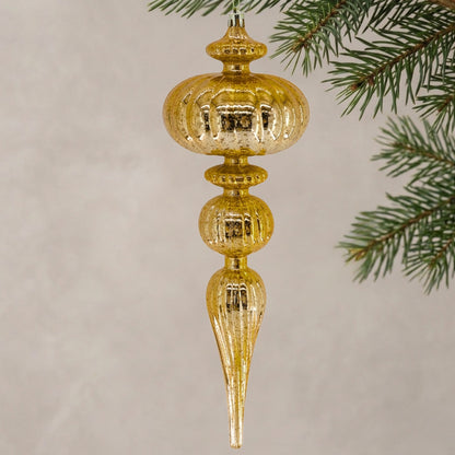 Mercury Finish Grand Plastic Finial 12" - Dark Gold