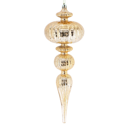 Mercury Finish Grand Plastic Finial 12" - Light Gold