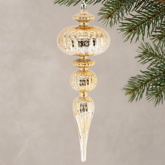 Mercury Finish Grand Plastic Finial 12" - Light Gold | ZT