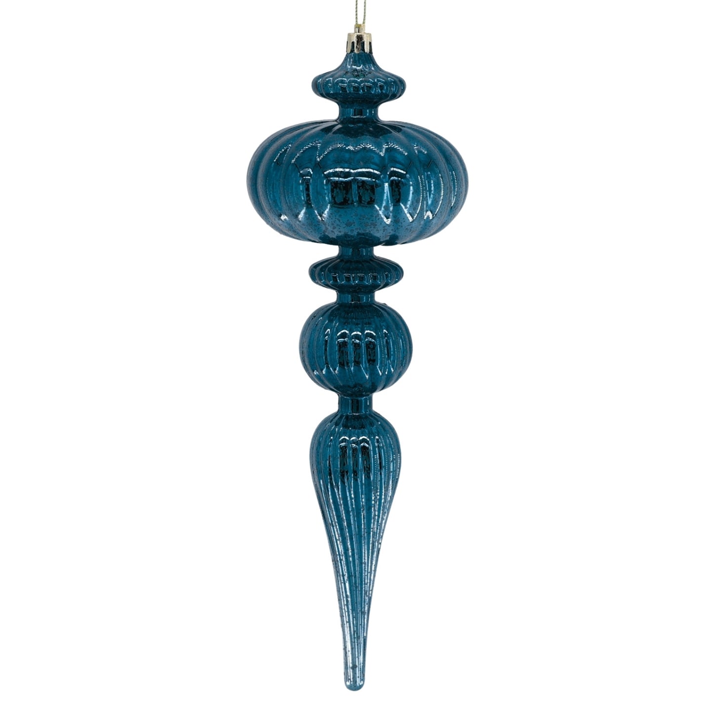 Mercury Finish Grand Plastic Finial 12" - Navy Blue