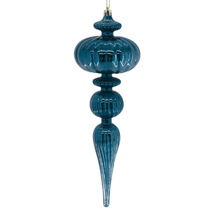 Mercury Finish Grand Plastic Finial 12" - Navy Blue