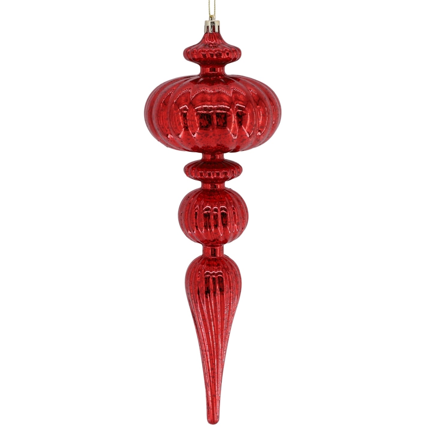 Mercury Finish Grand Plastic Finial 12" - Red