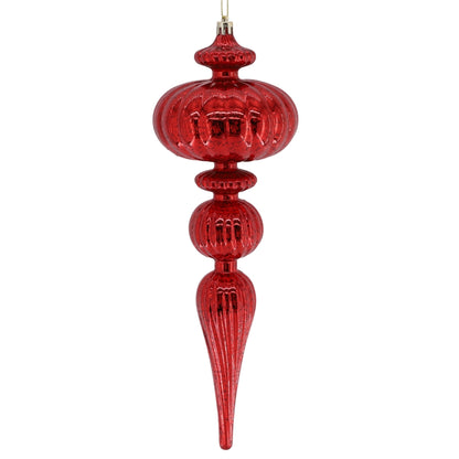 Mercury Finish Grand Plastic Finial 12" - Red